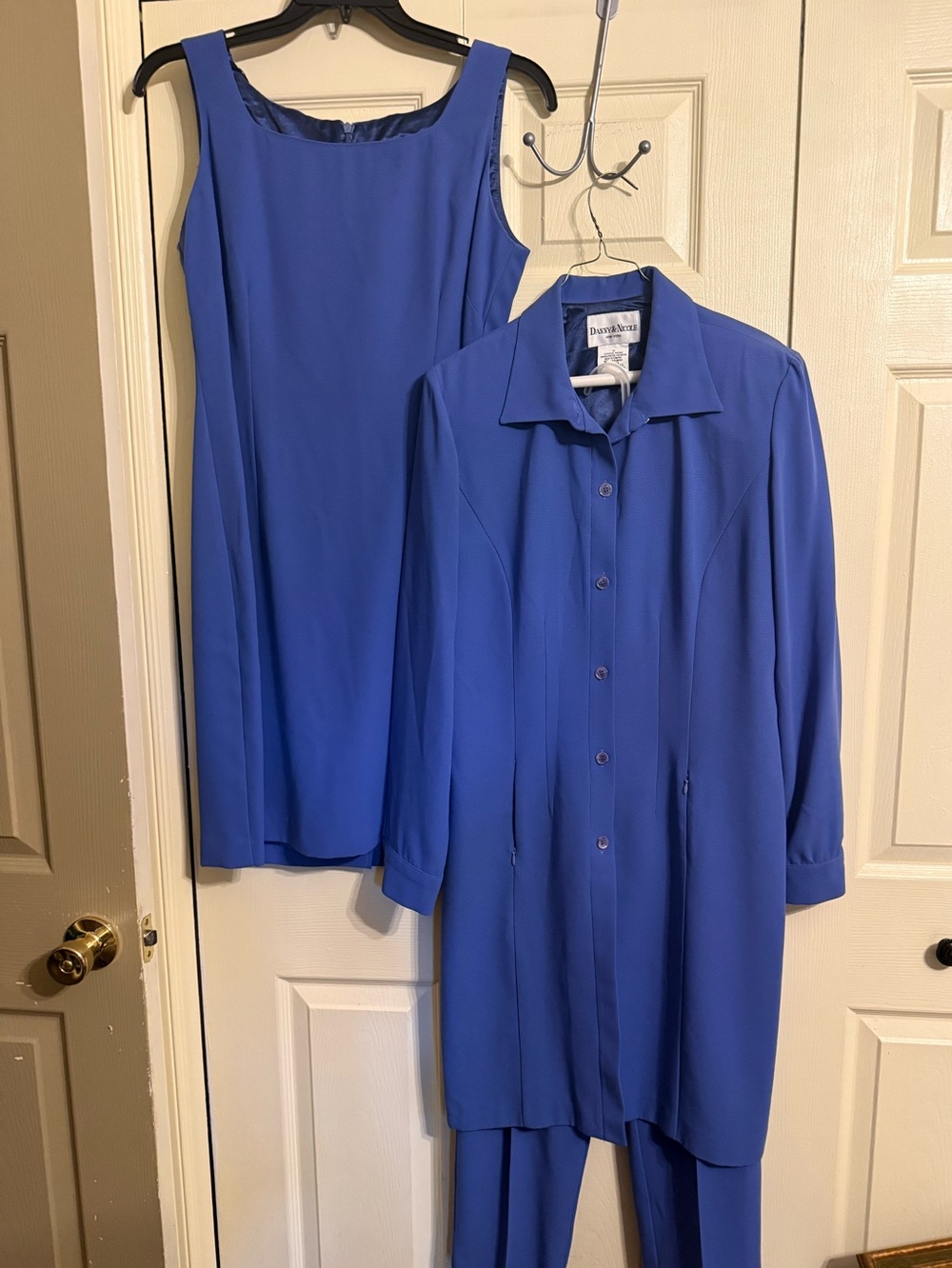 Danny & Nicole Royal Blue 3-Piece Pantsuit with Dress